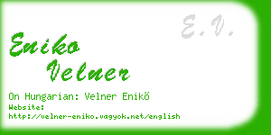 eniko velner business card